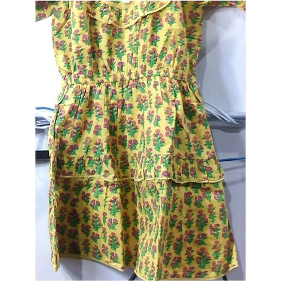 Maisic Womens BIB DETAILED ELASTIC WAIST MIN Casual, Yellow Combo, Size Small - Picture 2 of 6